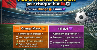 1 Go d’Internet offert par Orange et inwi pour chaque but du Maroc – Offres télécoms Maroc 2025