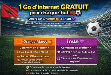 1 Go d’Internet offert par Orange et inwi pour chaque but du Maroc – Offres télécoms Maroc 2025
