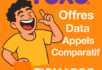 Illustration humoristique des offres YOXO Orange au Maroc avec data généreuse, eSIM et compatibilité 5G – design officiel TICMAROC