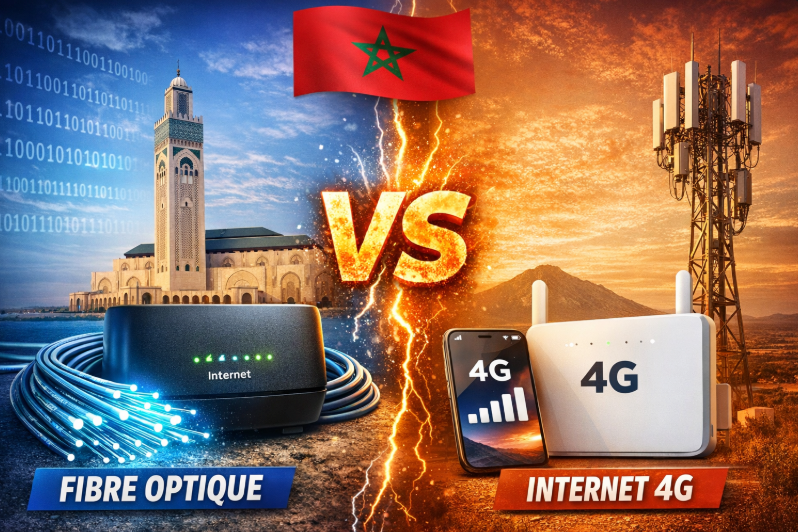 fibre maroc vs 4g maroc comparatif internet maroc