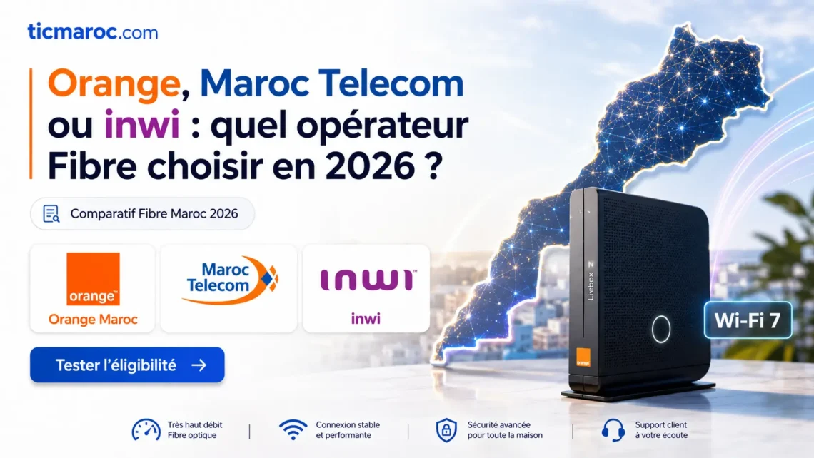 Orange, Maroc Telecom ou inwi : quel opérateur Fibre choisir en 2026 au Maroc